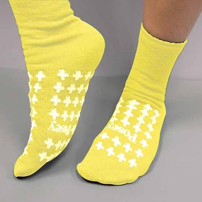 Yellow Hospital Socks, Medical Grip Socks