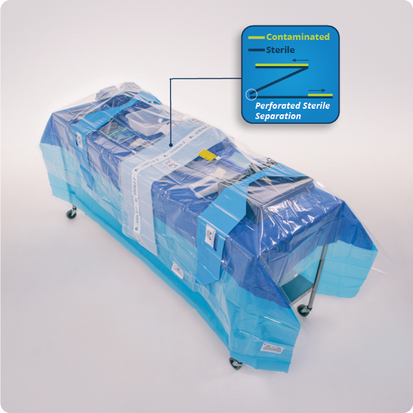 Z-fold technology maintains sterility during drape removal