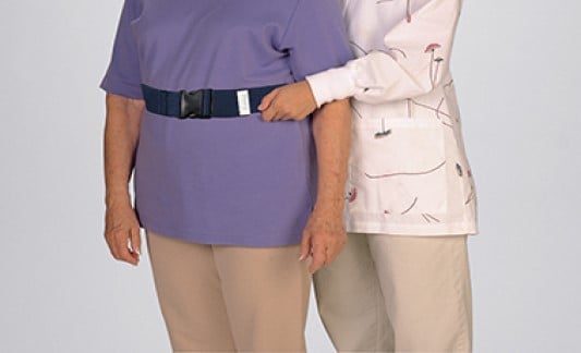 posey-gait-belt-6528q-inuse-on-patient-with-nurse-assisting